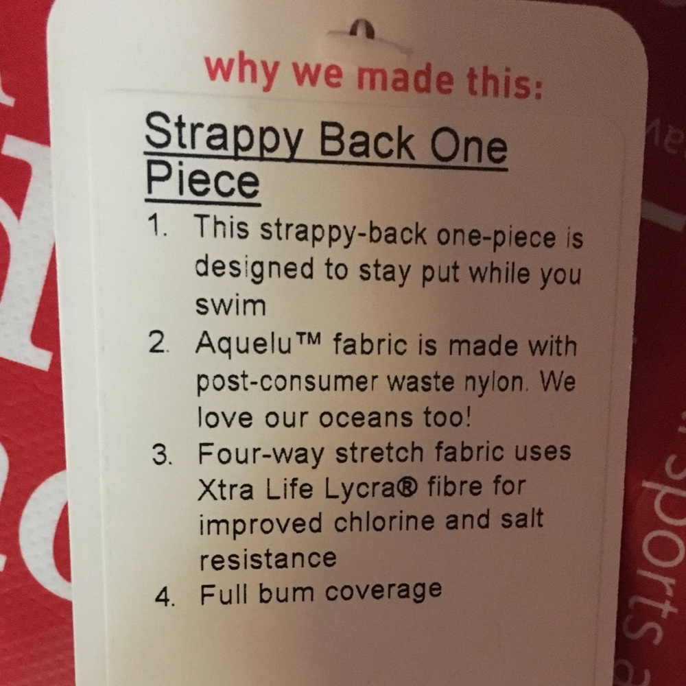 Lululemon Strappy Back One Piece Swimsuit 6 - Picture 8 of 8